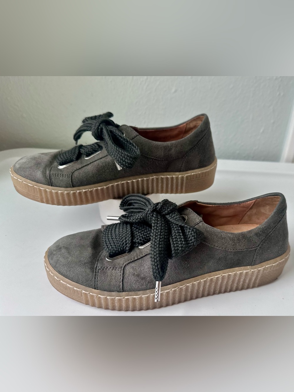 Gabor 93.331 Suede Platform Big Lace Sneakers